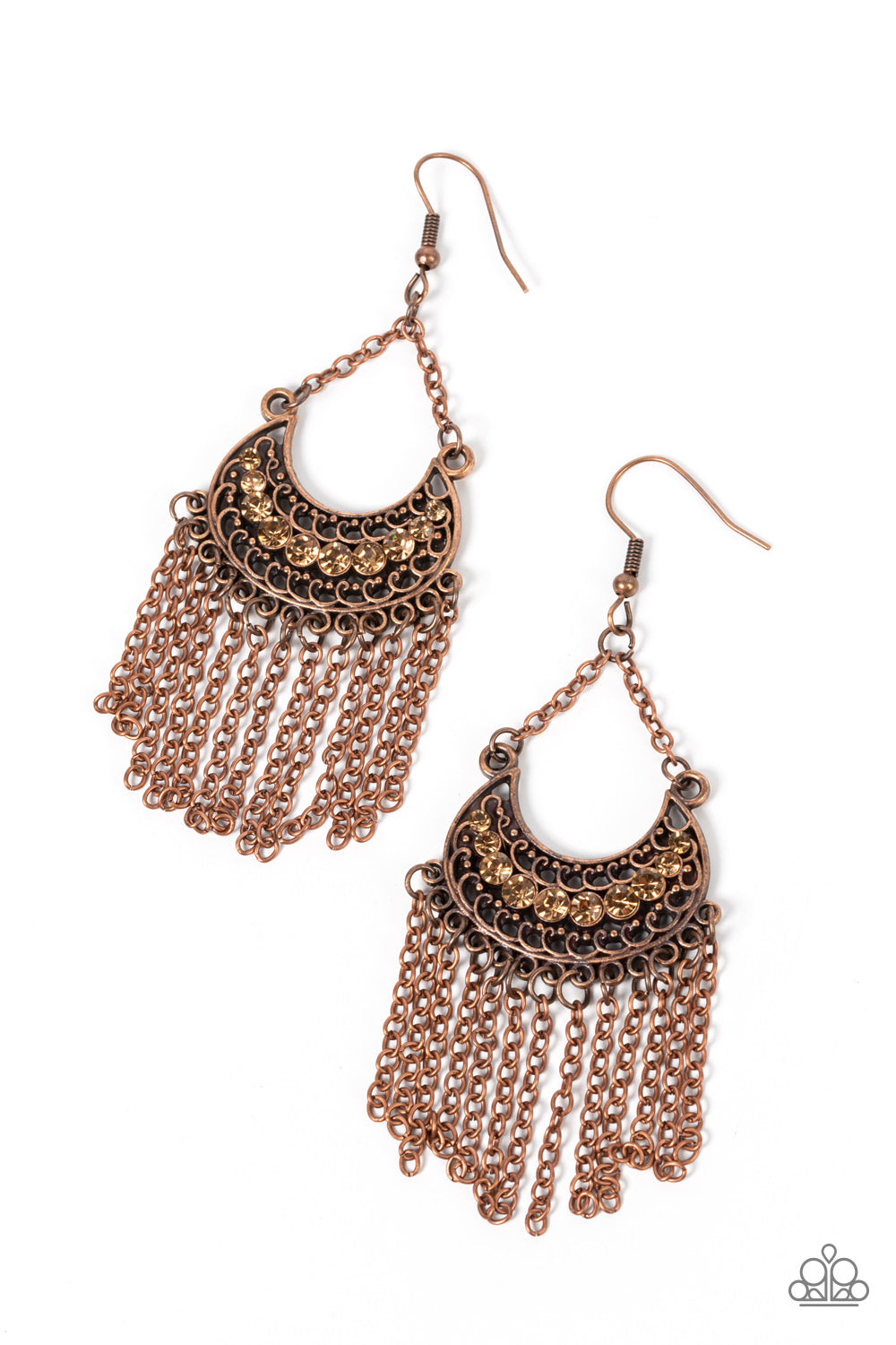 Greco Goddess - copper - Paparazzi earrings