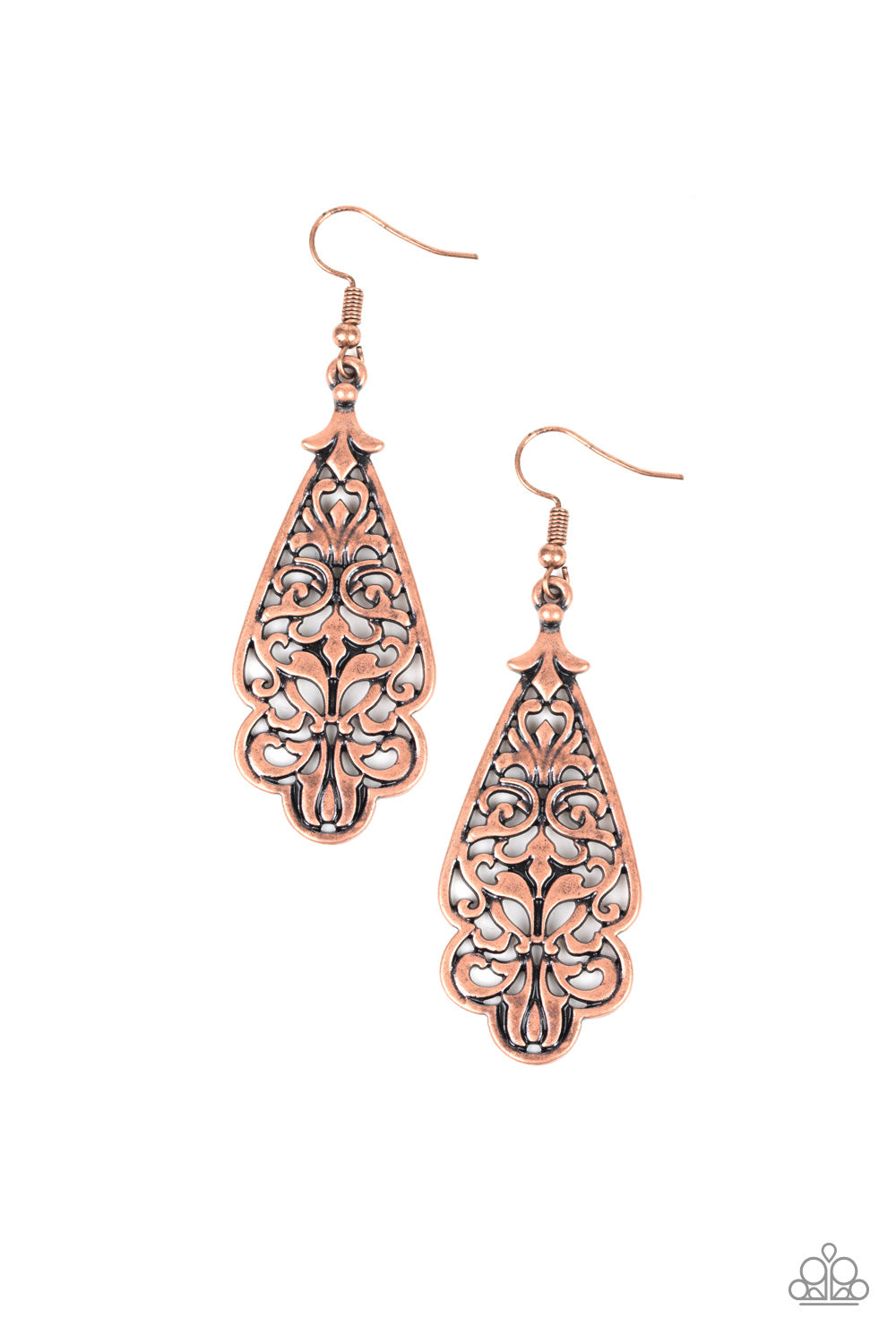 Greenhouse Goddess - copper - Paparazzi earrings