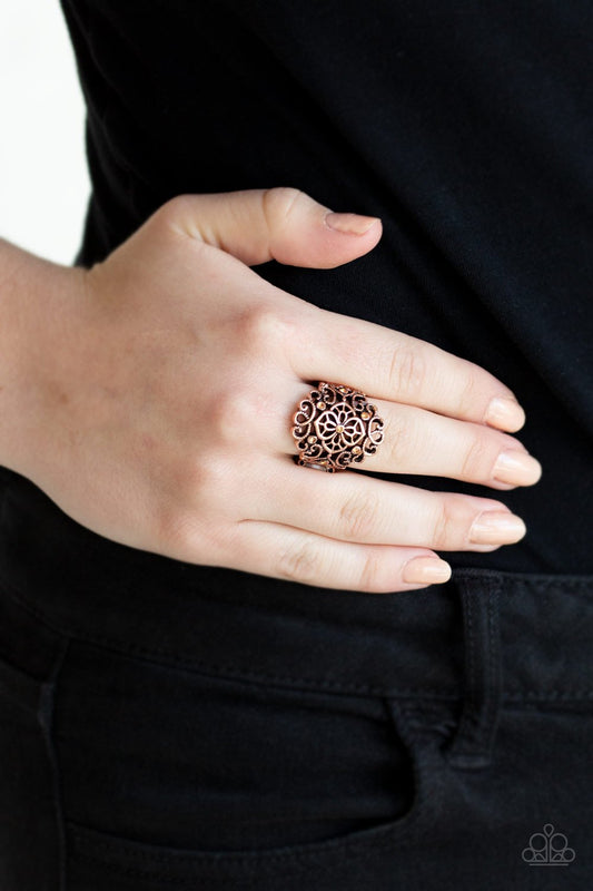 Grenada Gardens-copper-Paparazzi ring