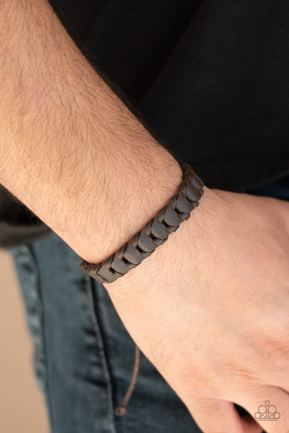 Grit and Grease-brown-Paparazzi mens bracelet