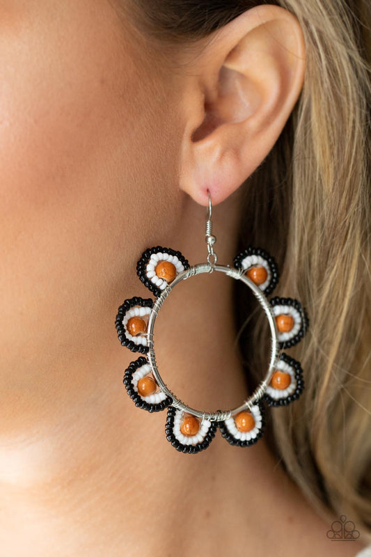 Groovy Gardens - brown - Paparazzi earrings