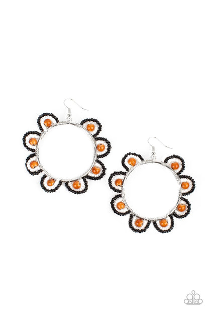 Groovy Gardens - brown - Paparazzi earrings