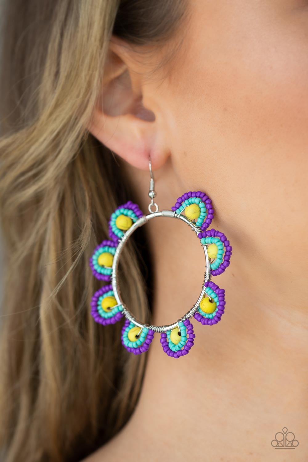 Groovy Gardens - yellow - Paparazzi earrings