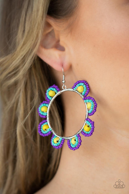 Groovy Gardens - yellow - Paparazzi earrings