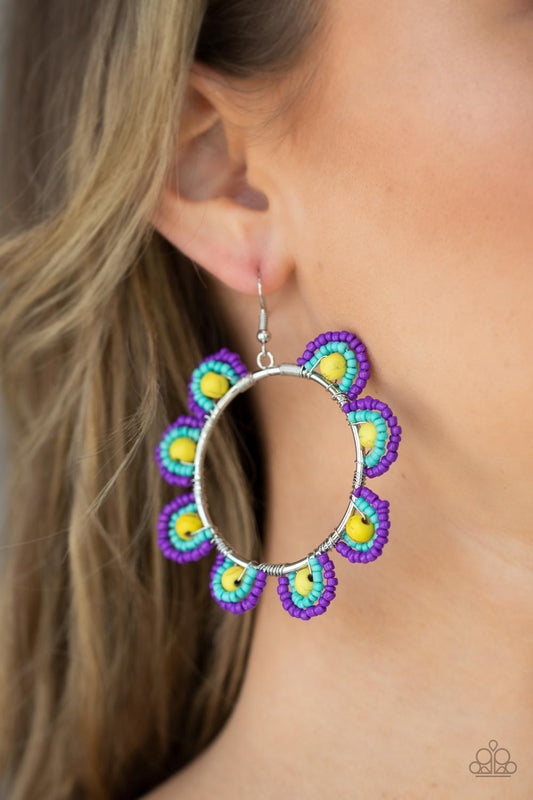 Groovy Gardens - yellow - Paparazzi earrings