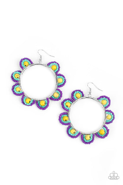 Groovy Gardens - yellow - Paparazzi earrings