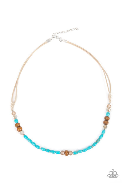 Groundbreaking Glamour - blue - Paparazzi necklace