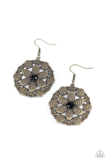 Grove Groove - black - Paparazzi earrings