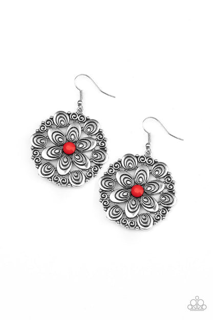 Grove Groove - red - Paparazzi earrings