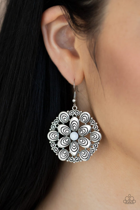 Grove Groove-white-Paparazzi earrings