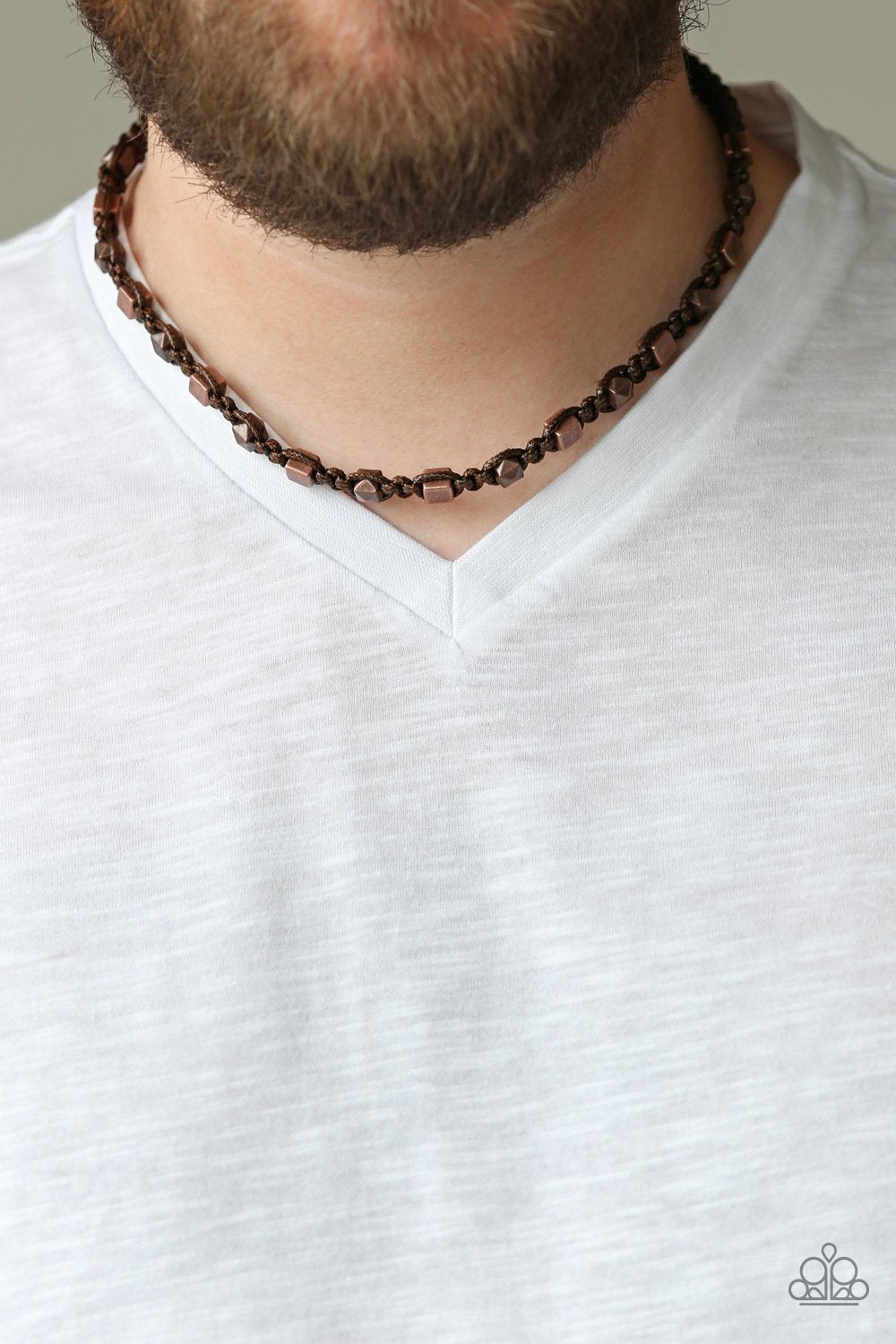 Grunge Rush-brown-Paparazzi mens necklace