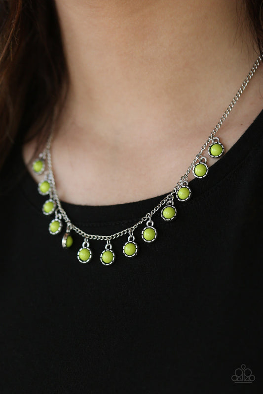 Gypsy Glow - green - Paparazzi necklace