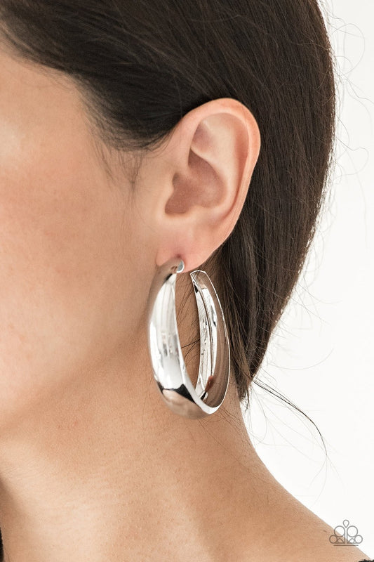 Gypsy Goals-silver-Paparazzi earrings