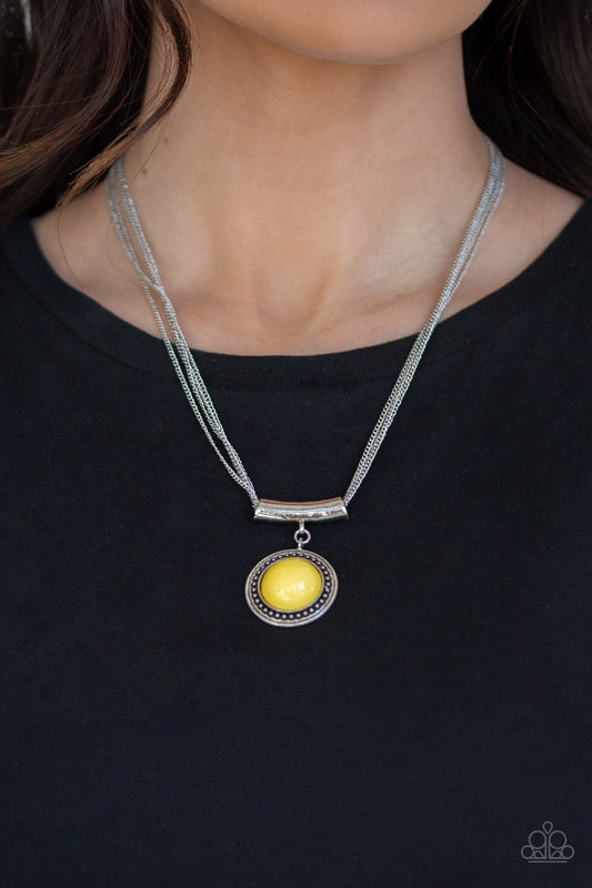 Gypsy Gulf-yellow-Paparazzi necklace