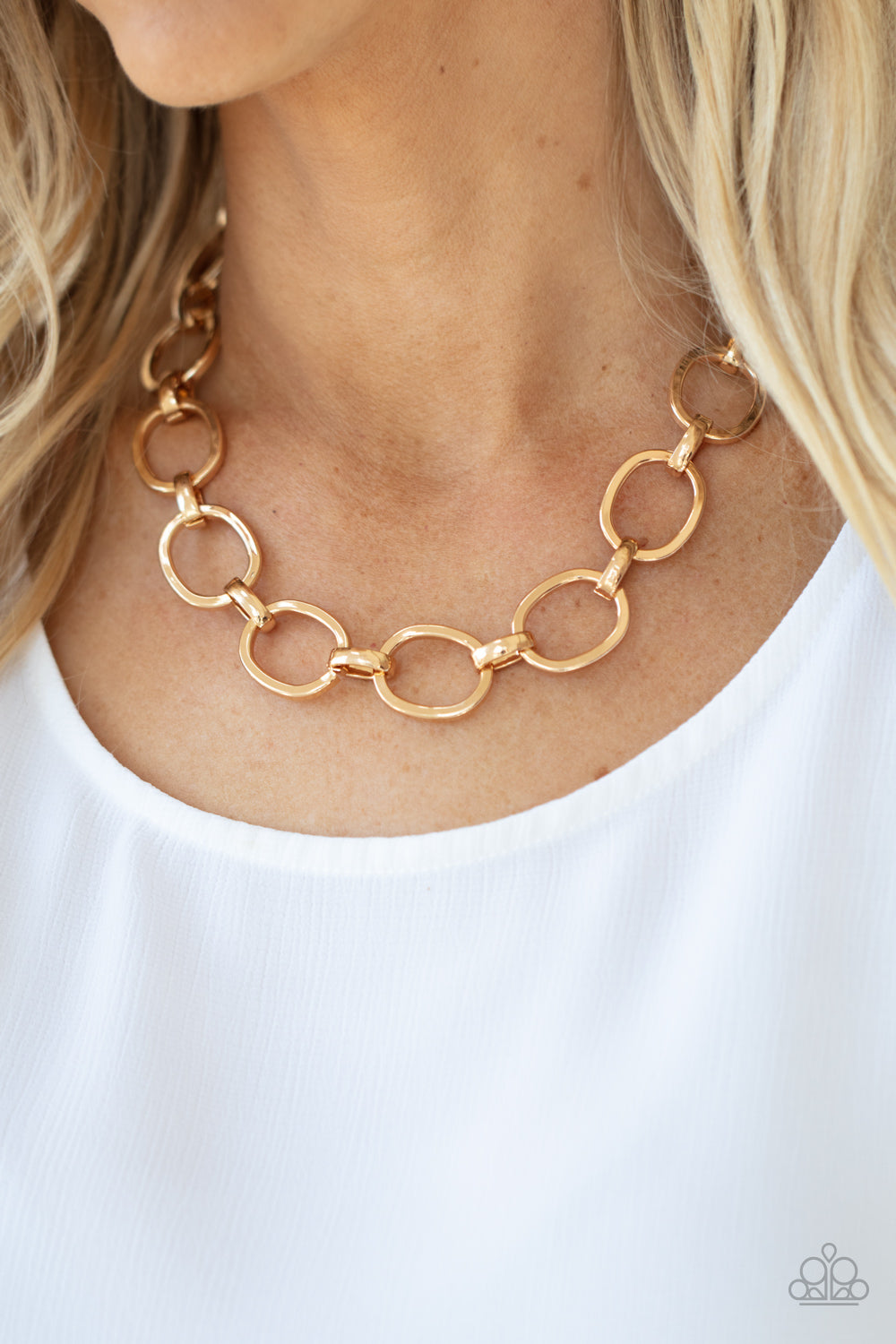 HAUTE-ly Contested - gold - Paparazzi necklace