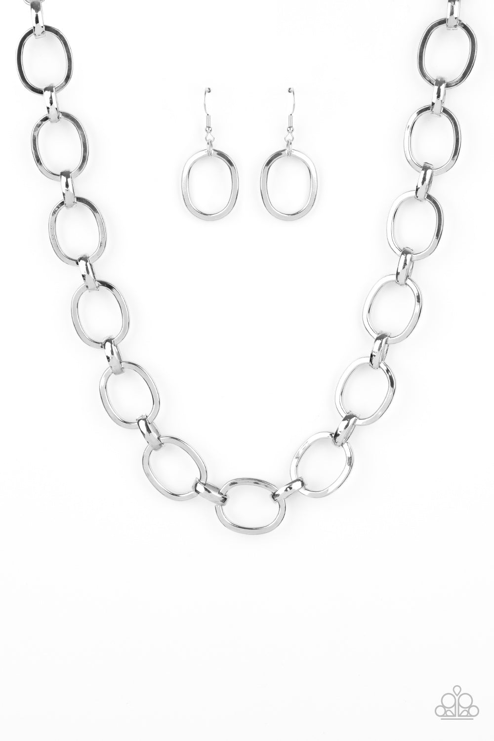 HAUTE-ly Contested - silver - Paparazzi necklace