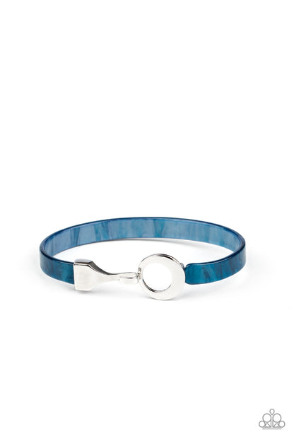 HAUTE Button Topic - blue - Paparazzi bracelet