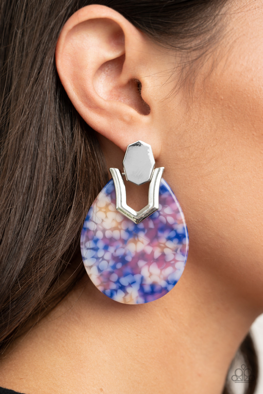HAUTE Flash - blue - Paparazzi earrings