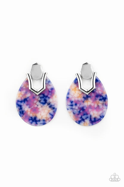 HAUTE Flash - blue - Paparazzi earrings