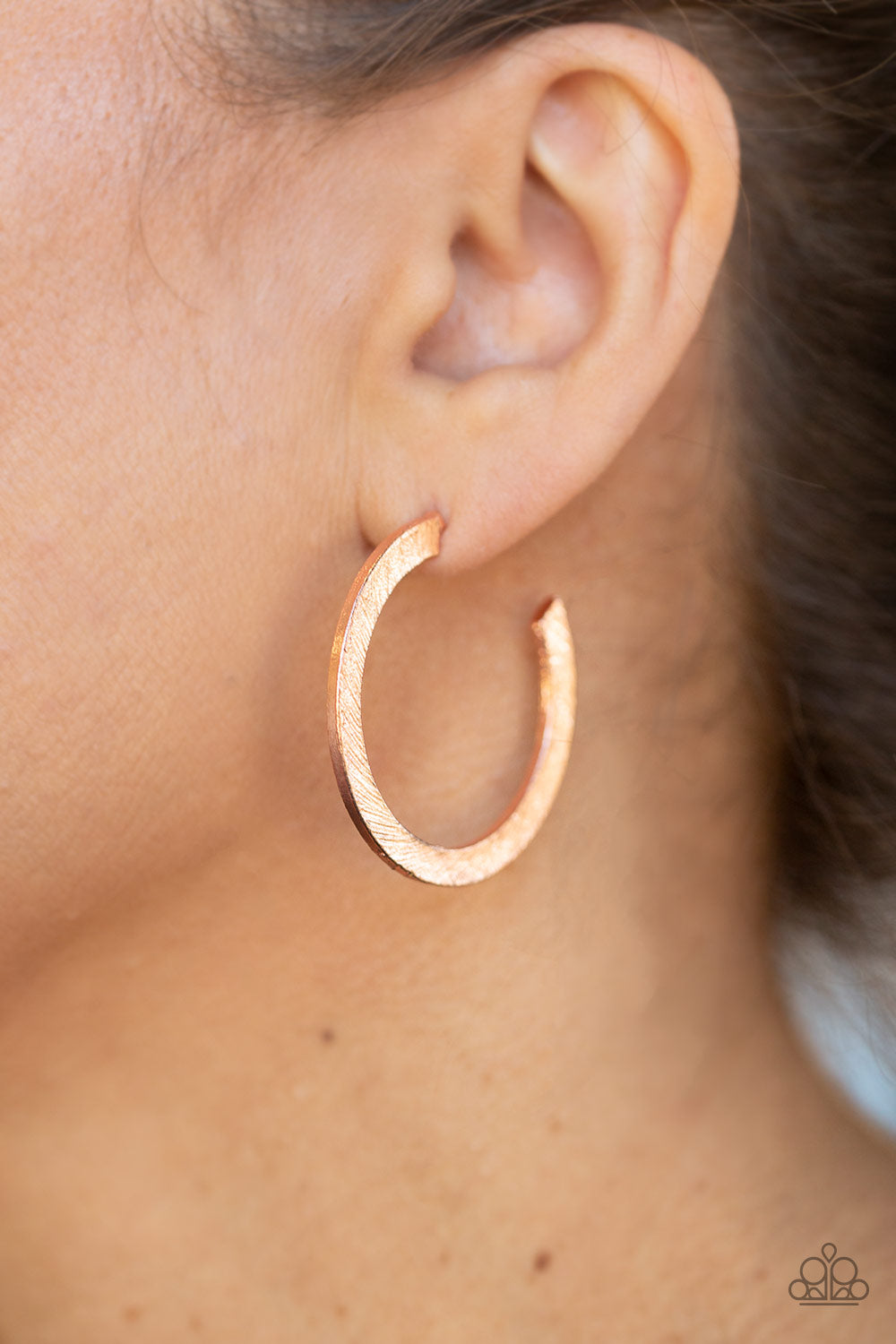 HAUTE Glam - copper - Paparazzi earrings