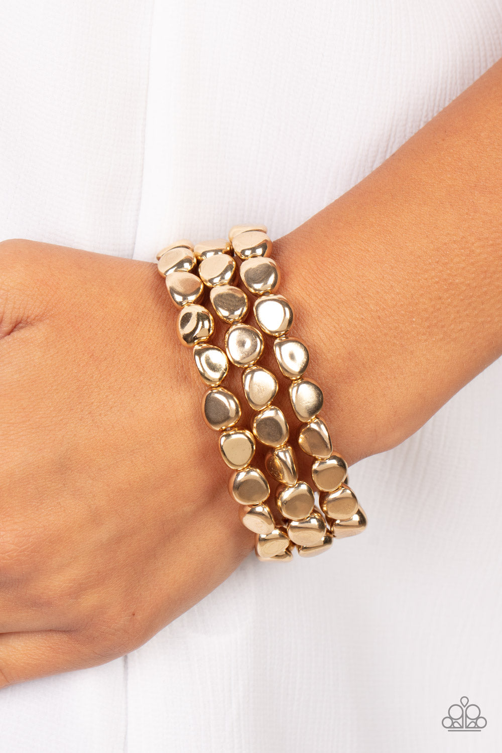 HAUTE Stone - gold - Paparazzi bracelet