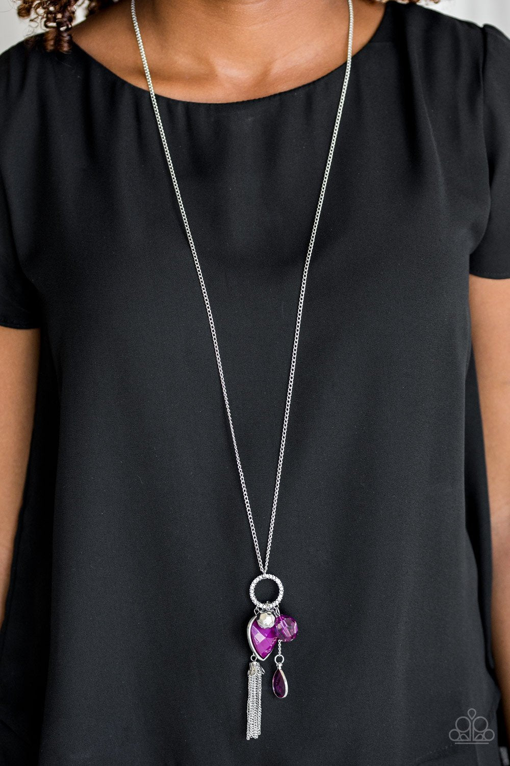 HAUTE Heartbreaker-purple-Paparazzi necklace