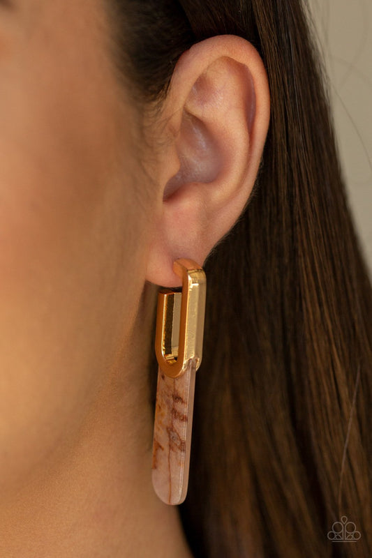 HAUTE Off the Press-multi-Paparazzi earrings