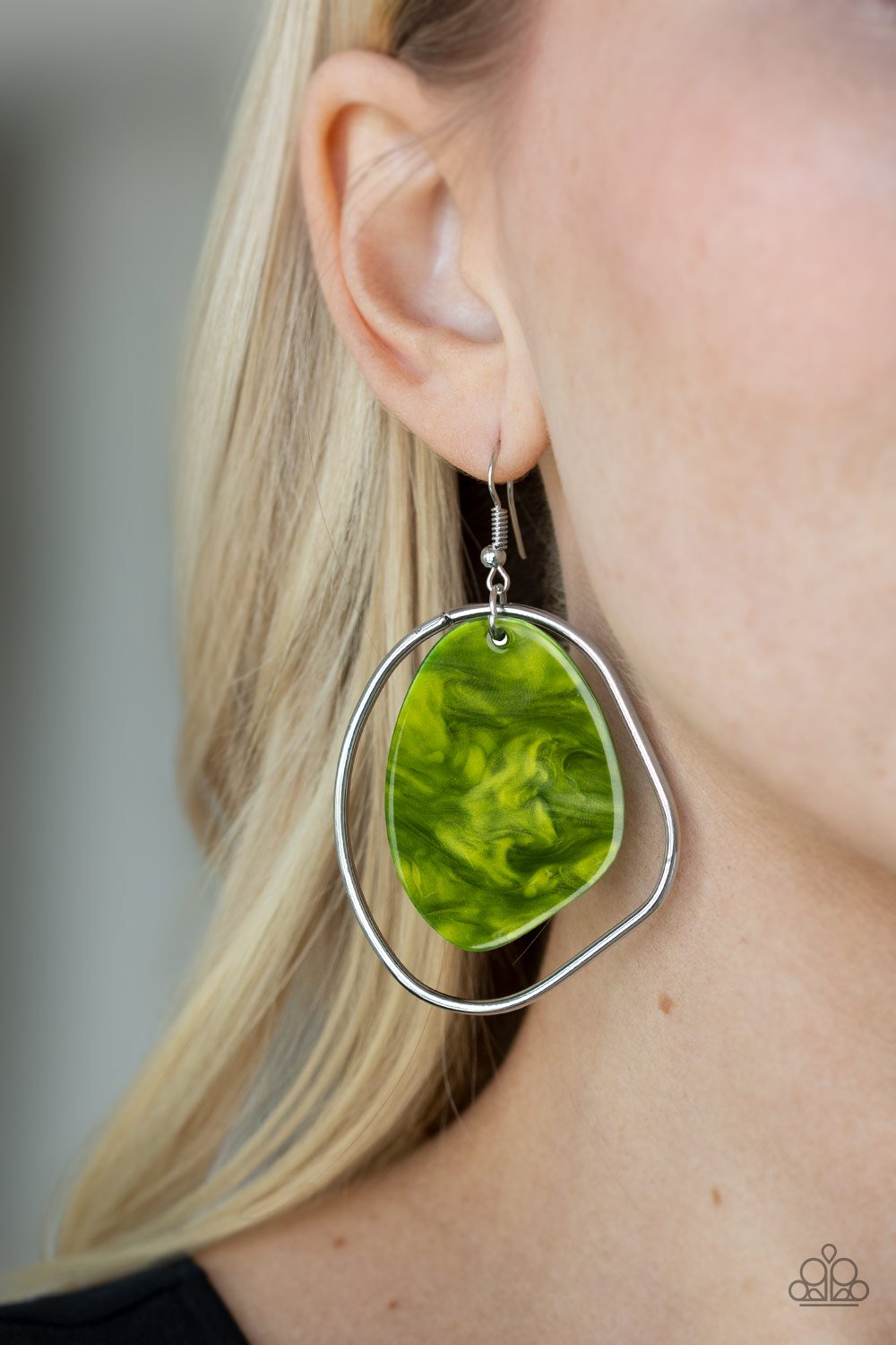 HAUTE Toddy - green - Paparazzi earrings