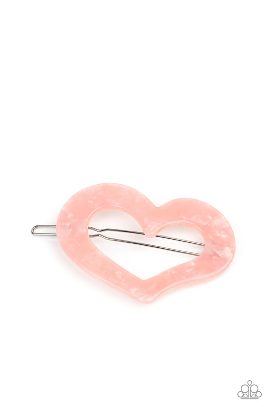HEART Not To Love - pink - Paparazzi hair clip