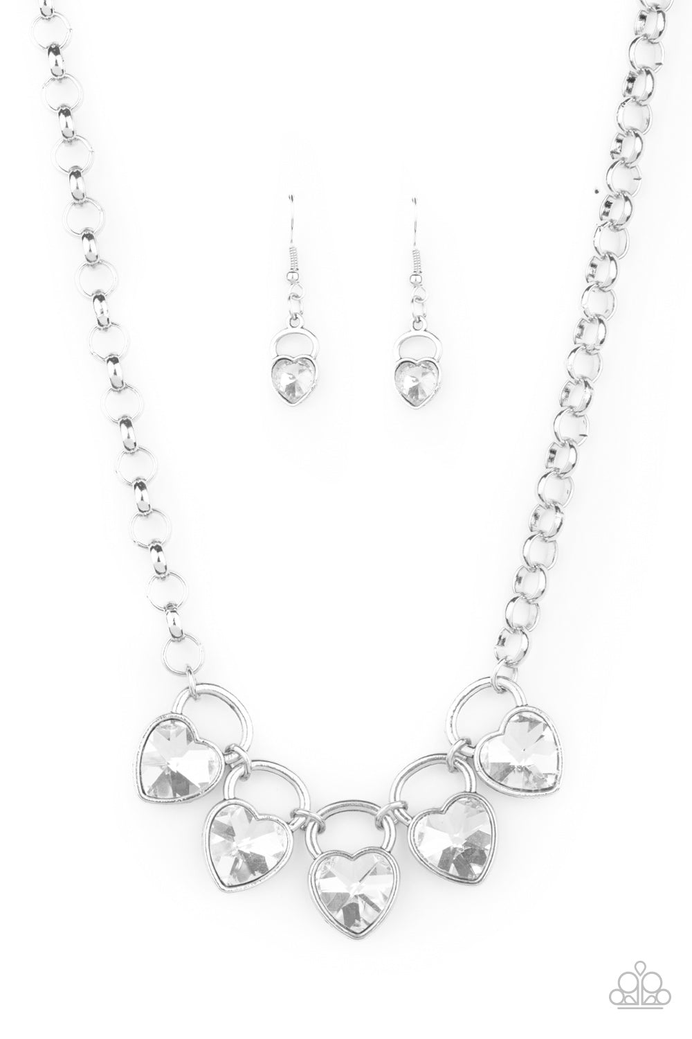 HEART On Your Heels - white - Paparazzi necklace