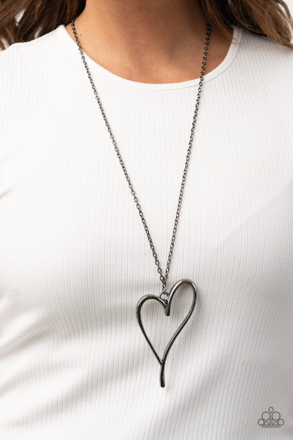 HEARTS So Good - black - Paparazzi necklace