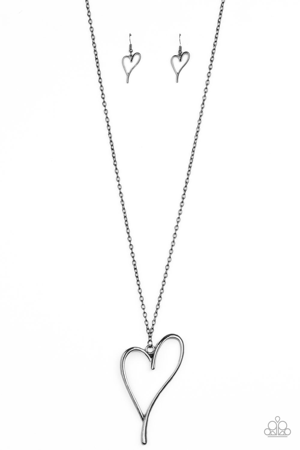 HEARTS So Good - black - Paparazzi necklace