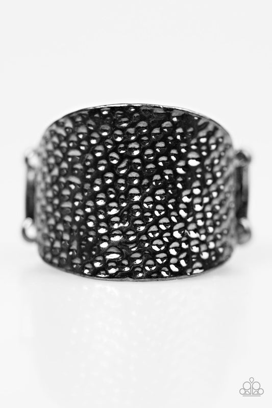 Hammer It Home - Black - Paparazzi ring