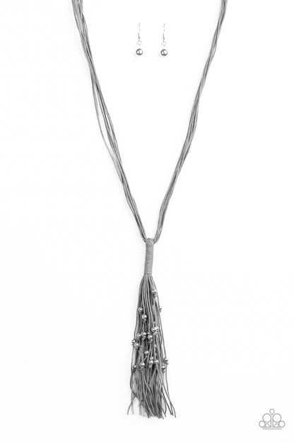 Hand Knotted Knockout - silver - Paparazzi necklace