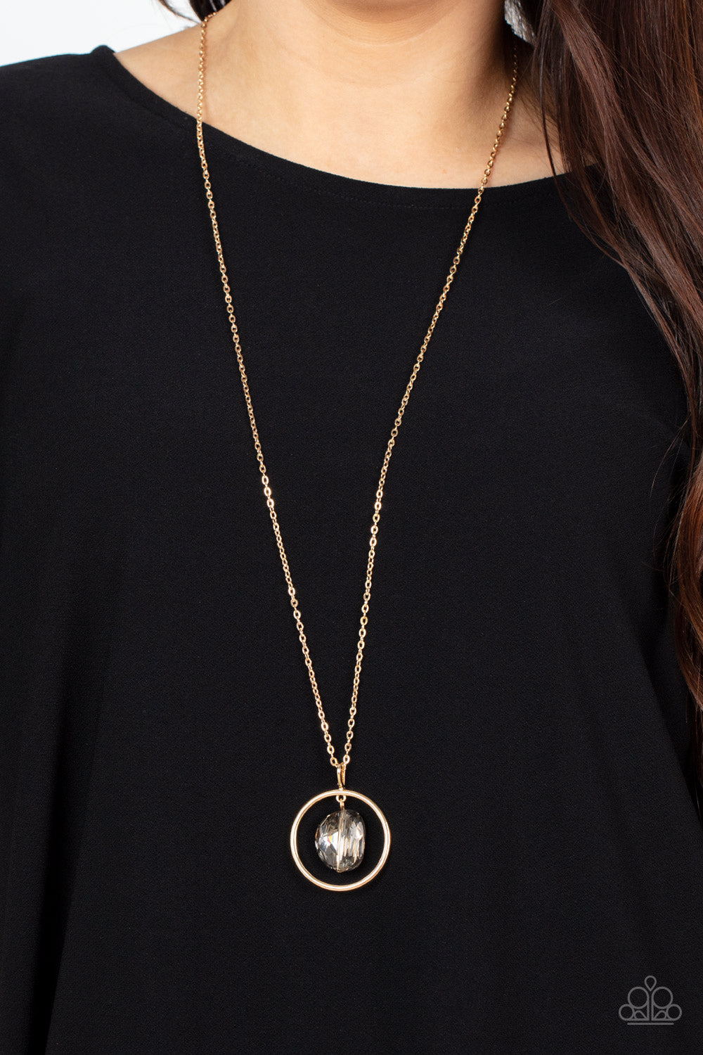 Hands-Down Dazzling - gold - Paparazzi necklace