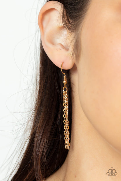 Hands-Down Dazzling - gold - Paparazzi necklace