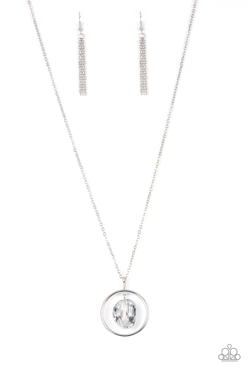 Hands-Down Dazzling - silver - Paparazzi necklace