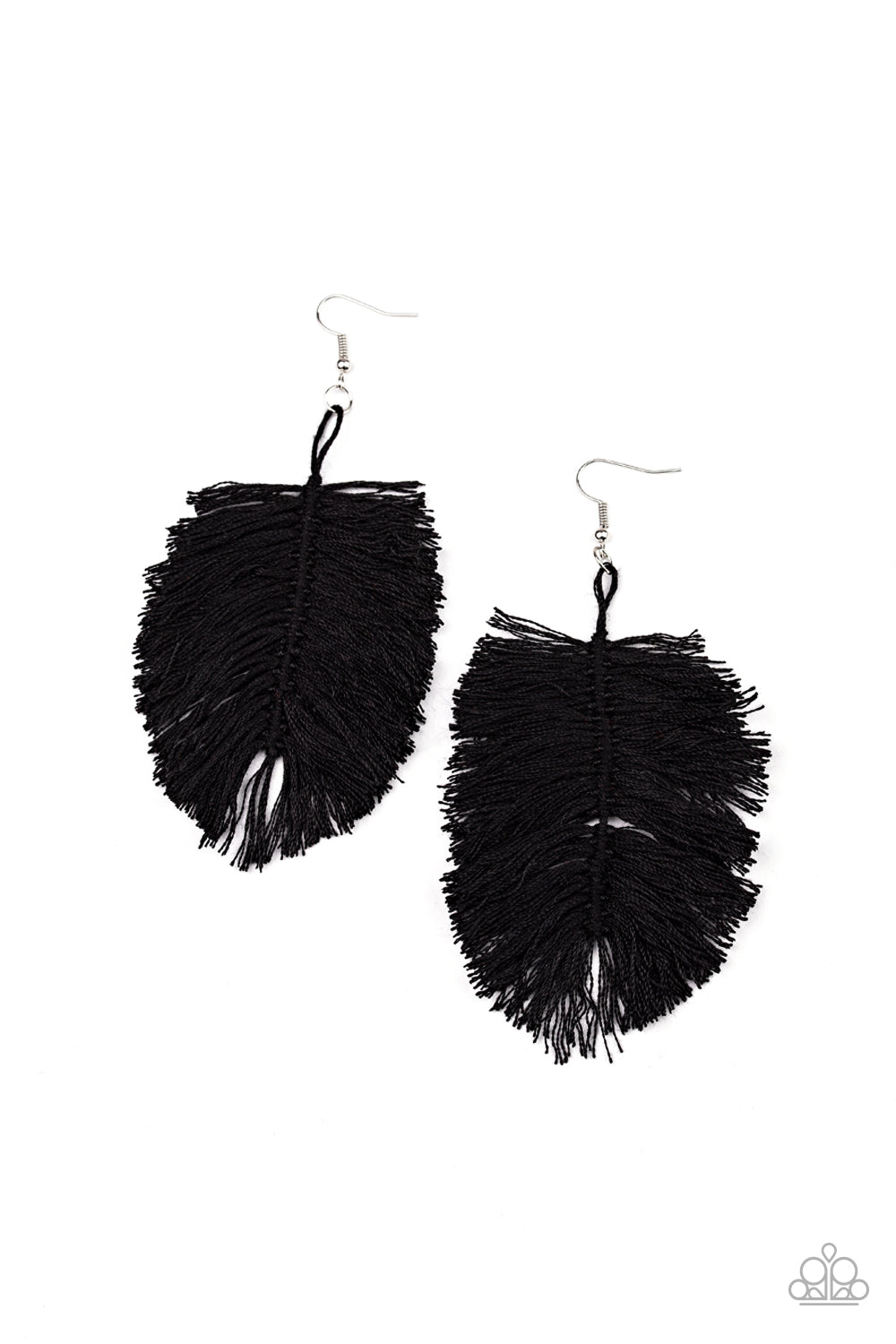 Hanging By A Thread - black - Paparazzi earrings