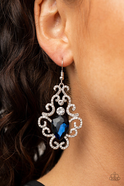 Happily Ever AFTERGLOW - blue - Paparazzi earrings