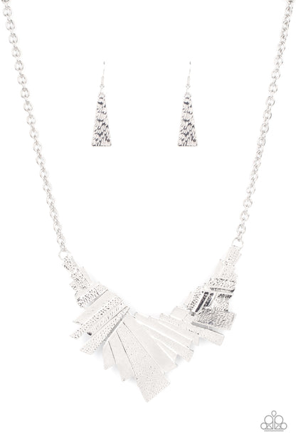 Happily Ever AFTERSHOCK - silver - Paparazzi necklace