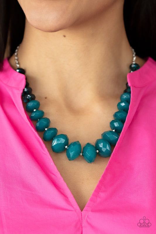 Happy-GLOW-Lucky - blue - Paparazzi necklace