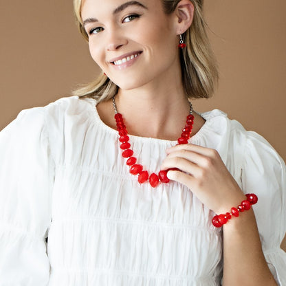 Happy-GLOW-Lucky - red - Paparazzi necklace