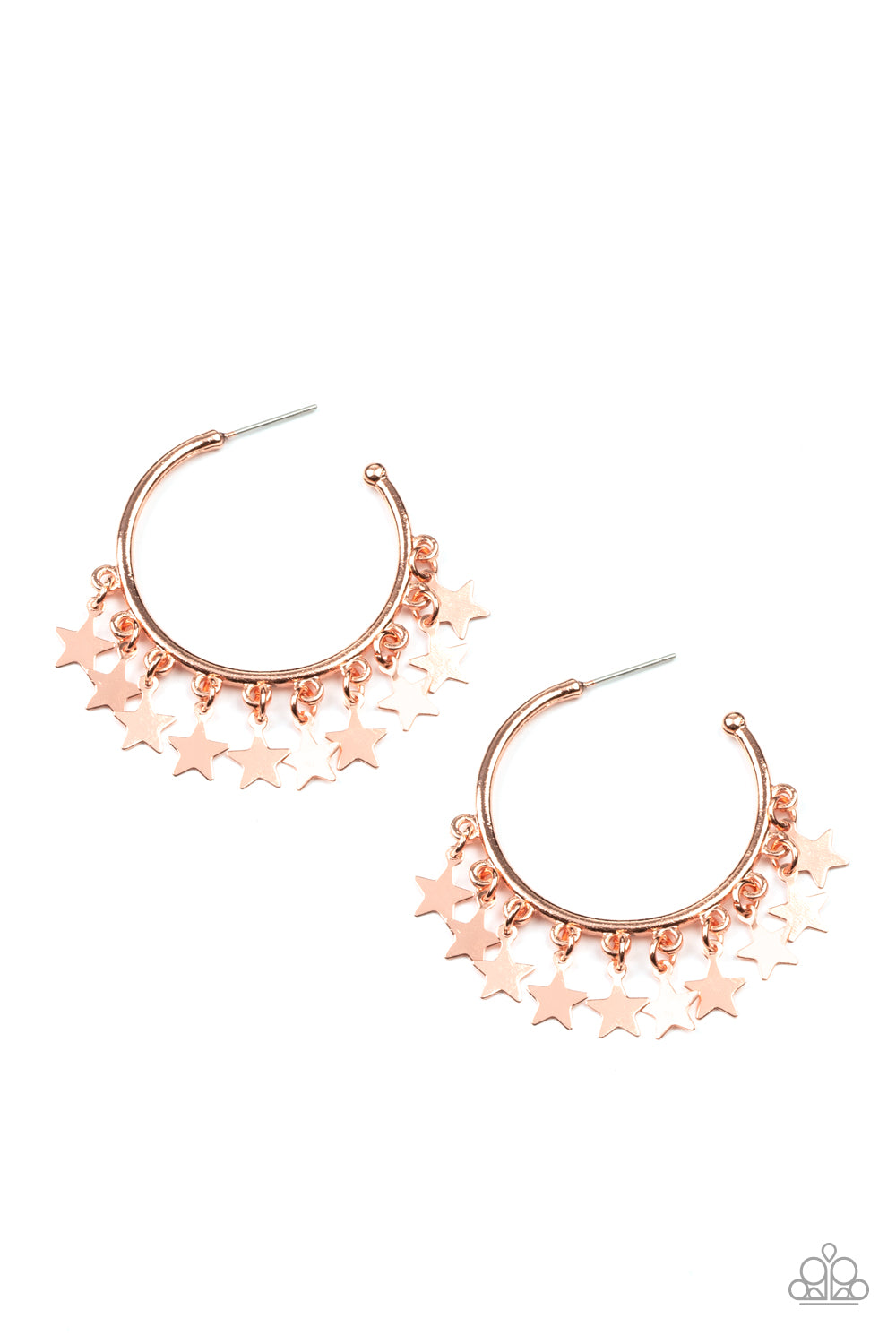 Happy Independence Day - copper - Paparazzi earrings