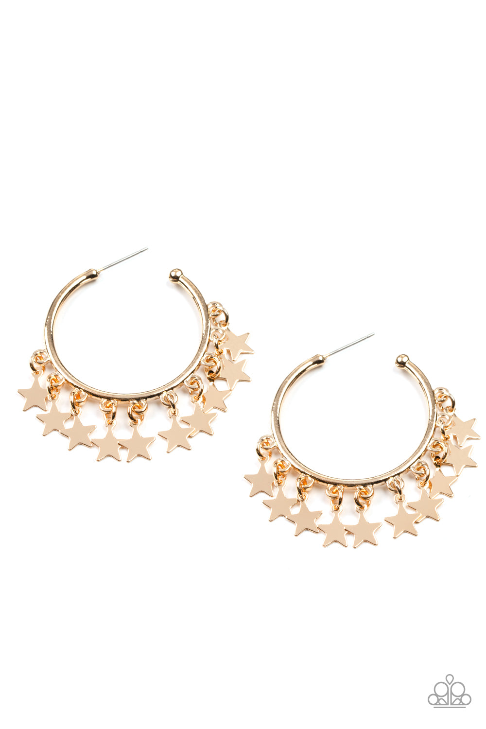 Happy Independence Day - gold - Paparazzi earrings