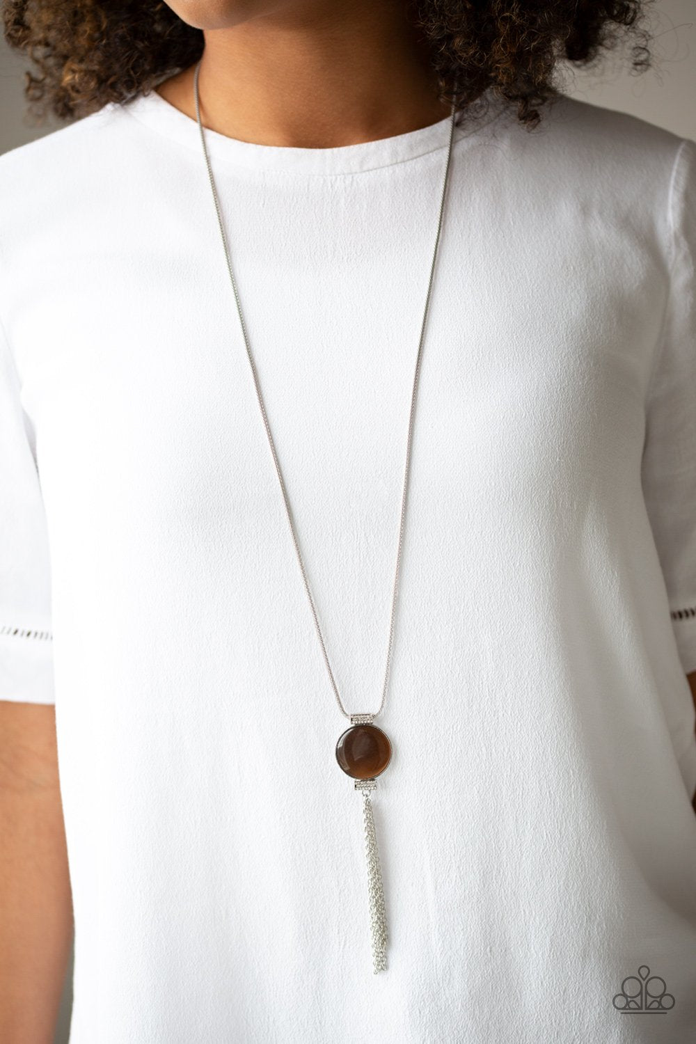 Happy As Can BEAM-brown-Paparazzi necklace
