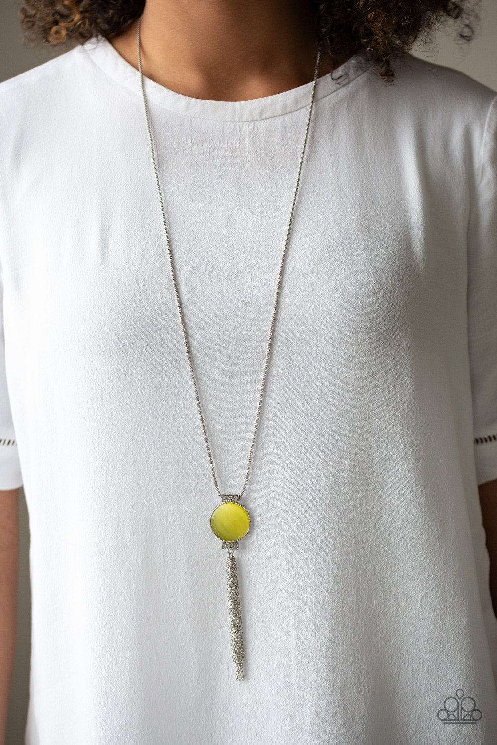 Happy As Can BEAM-yellow-Paparazzi necklace