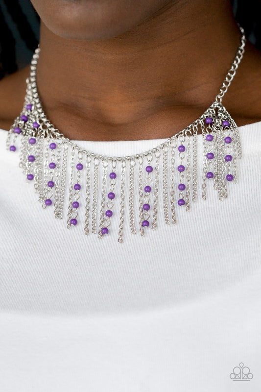 Harlem Hideaway-purple-Paparazzi necklace