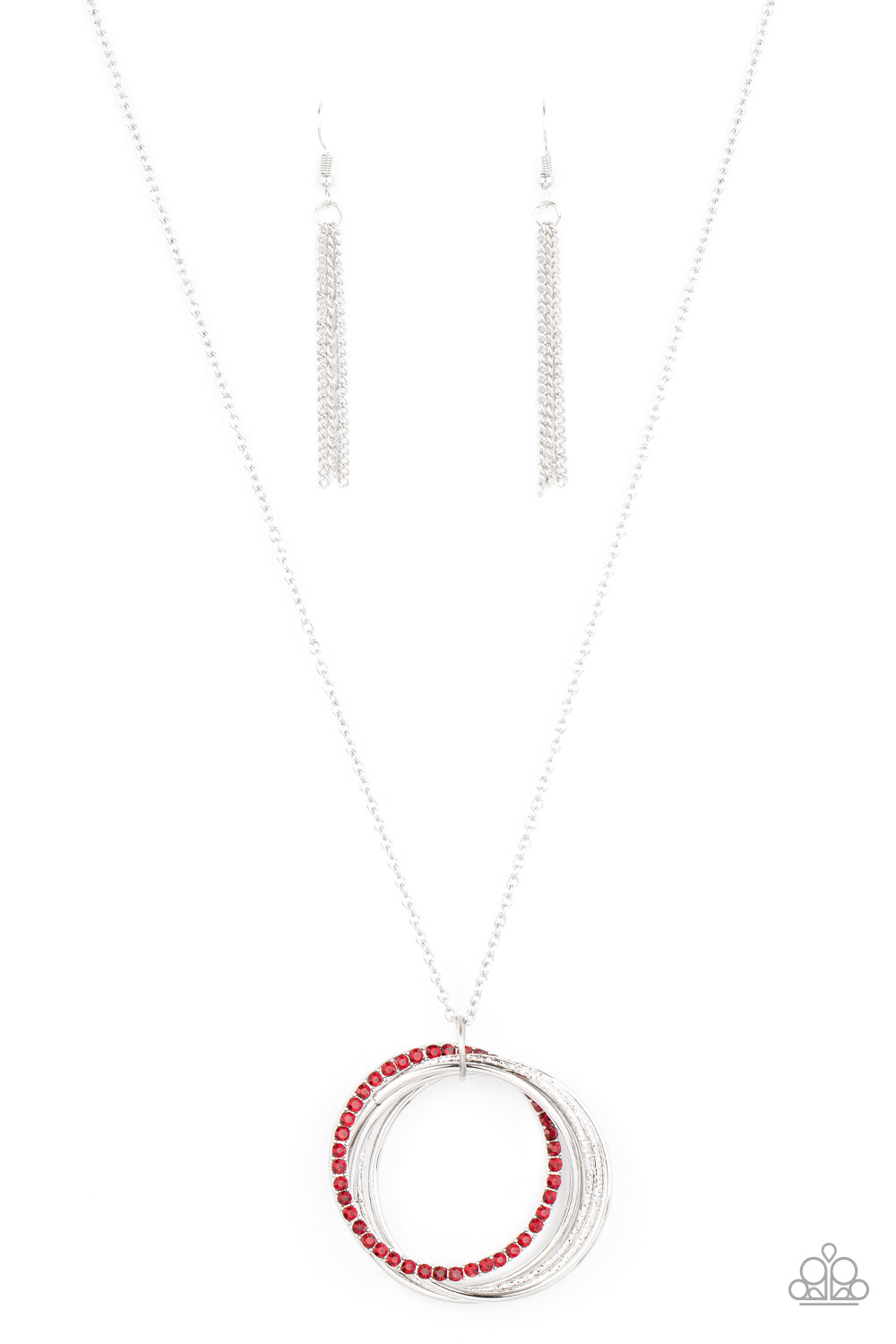 Harmonic Halos - red - Paparazzi necklace