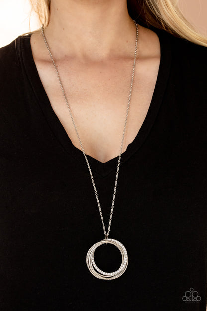 Harmonic Halos - white - Paparazzi necklace