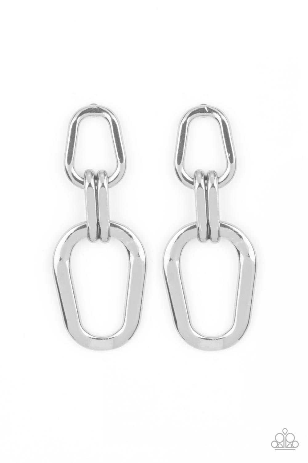 Harmonic Hardware - silver - Paparazzi earrings